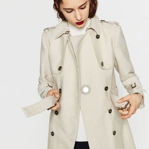 NWT Zara Woman WATER RESISTANT TRENCH COAT